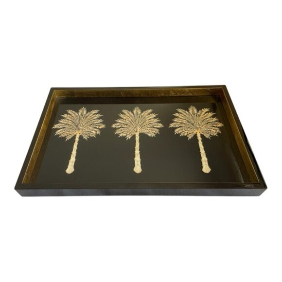 Grand Palms Lacquer Vanity Tray in Black - Picture 10 of 12